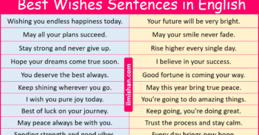 100 Best Wishes Sentences in English with Their Pictures