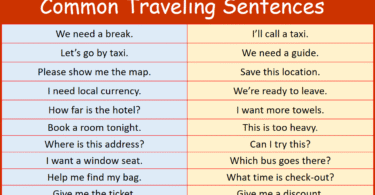 100 Most Common Traveling Sentences in English with Pictures