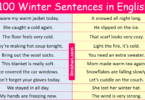 100 Winter Sentences in English with Their Pictures