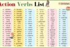 100 Action Verbs list in English with Pictures