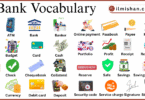 Bank Vocabulary in English with Their Pictures