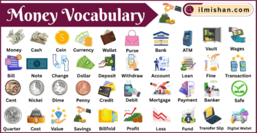 Money vocabulary words with Their Pictures