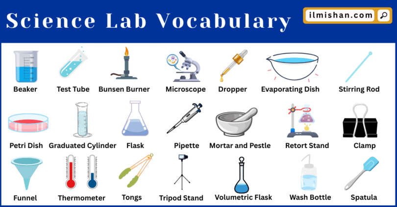 Science Lab Vocabulary in English with Pictures