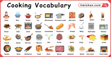 Cooking Vocabulary Words in English and Pictures