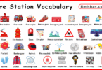 Fire Station Vocabulary in English with their Pictures