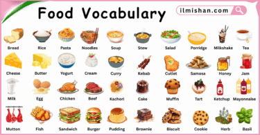 Food Vocabulary Words in English with their Pictures