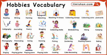Hobbies Vocabulary Words in English and Pictures