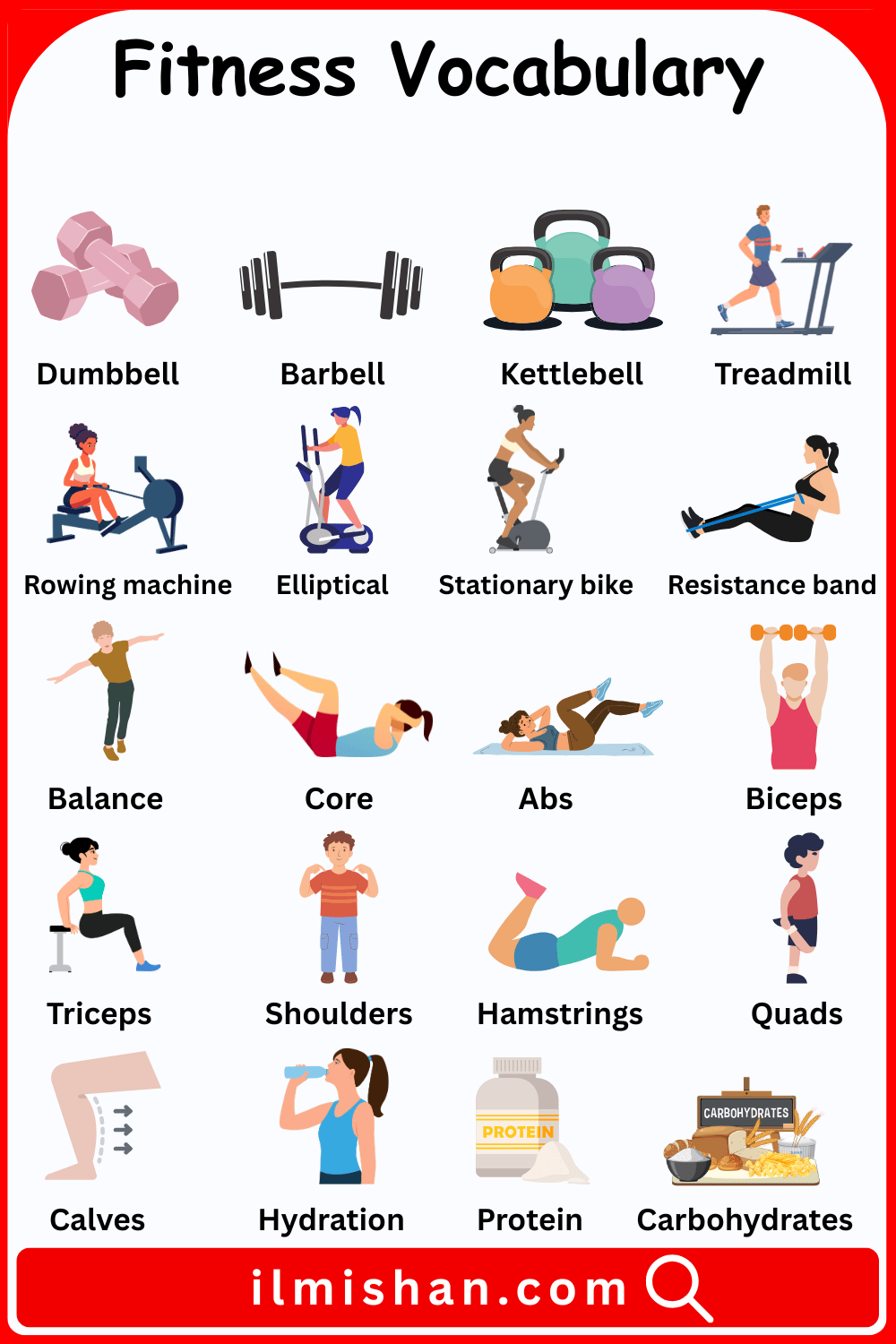 Pictures and Exercise vocabulary words for kids