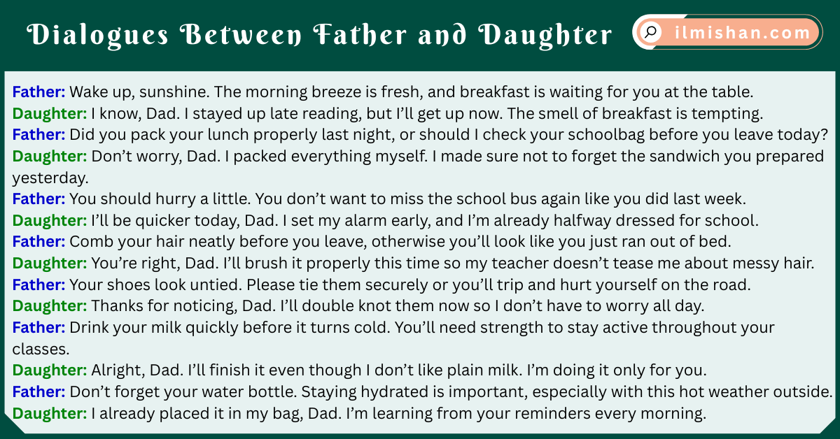 Dialogues Between Father and Daughter in English and Pictures