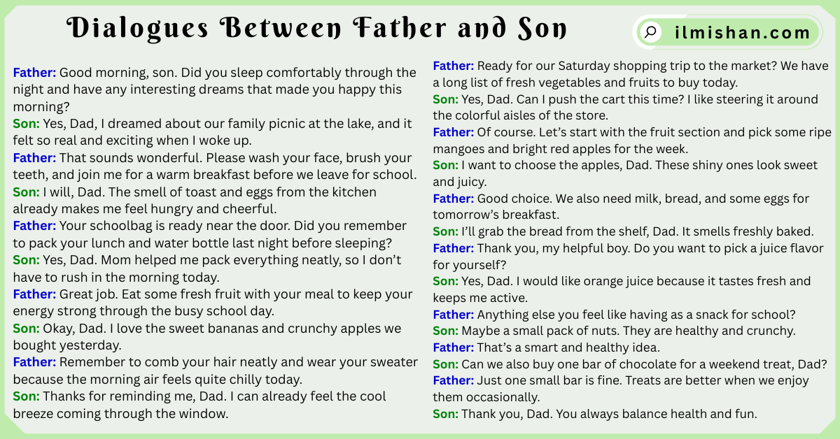 Dialogues Between Father and Son in English and Pictures