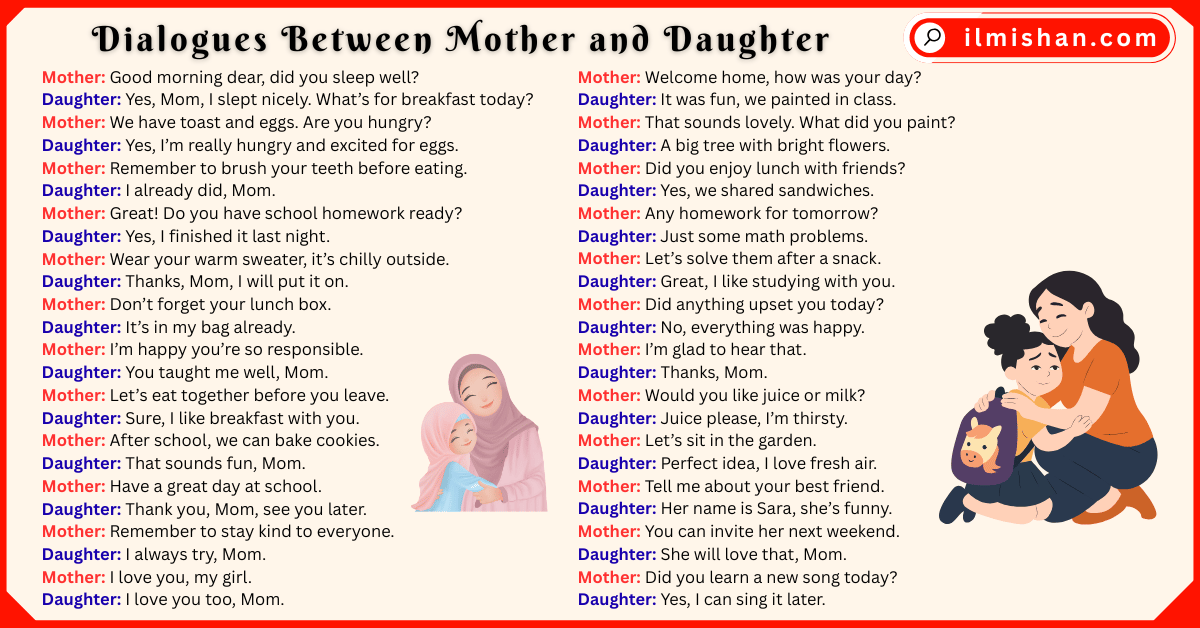 Dialogues Between Mother and Daughter in English and Pictures