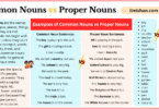 Common Nouns vs Proper Nouns in English and Examples