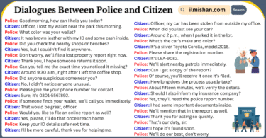 Dialogues Between Police and Citizen in English and Pictures