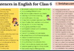 100 Sentences in English for Class 6 with Their Pictures