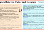 Dialogues Between Tailor and Designer in English and Pictures