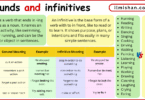 Difference Between Gerunds and infinitives definition with Examples