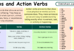 Difference Between Verbs and Action Verbs definition with Example