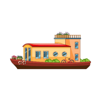 Houseboat | Types of Boats with Names in English