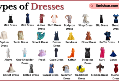 Types of Dresses with Names in English with Pictures