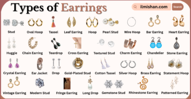 Types of Earrings with Names in English with Pictures