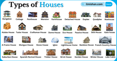 Types of Houses with Names in English and Pictures