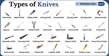 Types of Knives with Names in English with Pictures