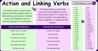 Difference Between Action Verbs and Linking Verbs in English