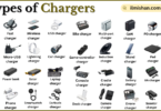Types of Chargers with Names in English with Pictures