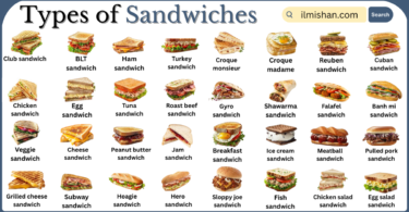 Types of Sandwiches with Names in English with Pictures