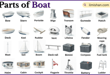 Parts of Boat with Names in English with Pictures