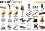 Parts of Guitar with Names in English with Pictures